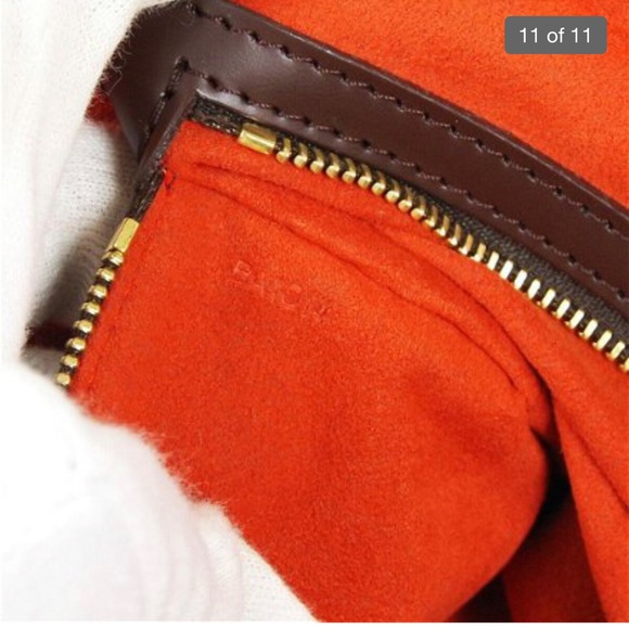 LOUIS VUITTON MANOSQUE PM HAND TOTE BAG BA1014 PURSE DAMIER EBENE N51121 - Picture 11 of 13